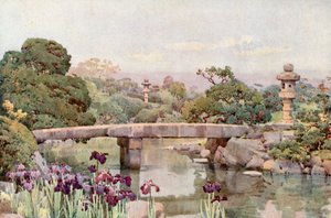 Satake Bahçesi, Tokyo (Siyah Litho)