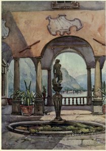 Loggia, Villa Pliniana, Como Gölü, Richard Bagot tarafından 