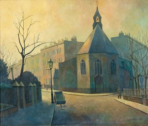 Sokak Manzarası, St. John the Baptist's Kilisesi, Kuzey Londra by Elwin Hawthorne