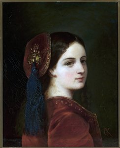 Kontes Katarzyna Potocka (1825-1907), nee Branicka - Elzbieta Krasinska (1820-1876) portresi. Tuval üzerine yağlıboya by Elzbieta Krasinska