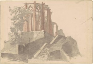 Katedral Harabeleri, Bacharach by Emanuel Gottlieb Leutze