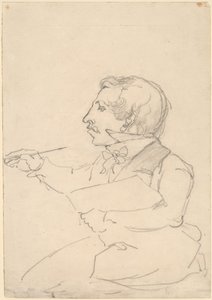 Eastman Johnson Çizimi by Emanuel Gottlieb Leutze