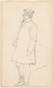 Şapkalı ve Paltolu Adam by Emanuel Gottlieb Leutze