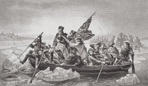 Washington, Trenton, New Jersey, Noel 1776 yakınlarındaki Delaware
