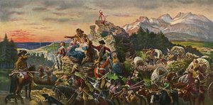 Batıya Doğru İmparatorluğun Seyri Kendi Yolunda - by Emanuel Gottlieb after Leutze