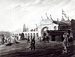 Daniel Havell (1785-1826) 1820 tarafından kazınmış Pazar Yeri,