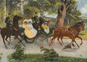 Margaret of Connaught, Gustaf VI Adolf ve İsveç Prensi Wilhelm ile eşi Rusya Büyük Düşesi Maria Pavlovna ile, 1914 dolayları by Emil (after) Aberg