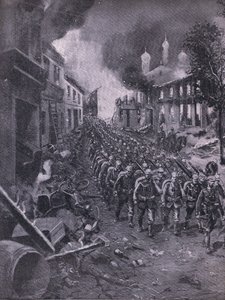 Brest-Litowski'nin Alman birlikleri tarafından işgali, The Illustrated History of the World War 1914-1915 pub'ından. tarafından Union Berlagsefellfchaft by Emil (after) Limmer