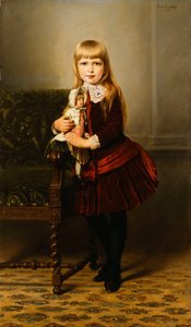 Oyuncak Bebek Tutan Genç Kızın Portresi, 1887 by Emil Brack