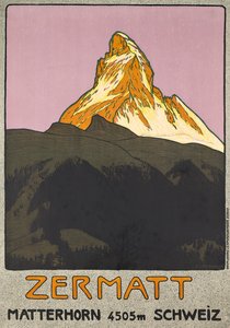 Poster reklam Zermatt, İsviçre