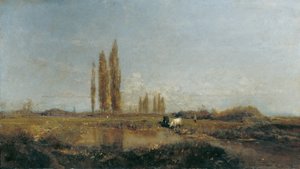 Lundenburg yakınlarındaki Thaya'da by Emil Jakob Schindler