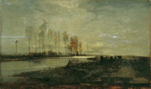 Lundenburg II yakınlarındaki Thaya'da by Emil Jakob Schindler