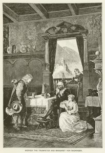 Trompetçi Werner ve Margaret von Sackingen by Emil Limmer
