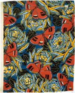 Stilize güller üzerinde kelebekler by Émile Alain Séguy