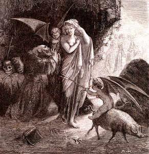 Kutsal bir adam. 1866 (gravür) by Emile Antoine Bayard