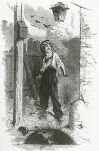 Gavroche, 19 ನೇ ಶತಮಾನ (bw ಕೆತ್ತನೆ) turk