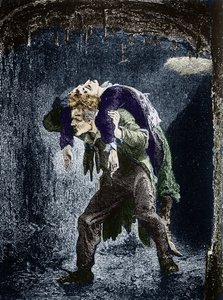 Jean Valjean, Marius sırtından yaralanmış, Paris'in sularına kaçarken Paris) Gravür Pr by Emile Antoine Bayard