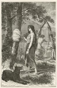 Le premier tisserand  by Emile Antoine Bayard