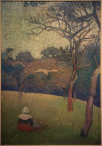 Oturan Breton kadın by Emile Bernard