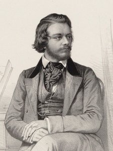 Piyanist ve besteci Theodor Leschetizky'nin portresi 1830-1915, yaklaşık 1860.