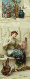 Son Dokunuş (panelde yağ) by Emile Eismann Semenowski