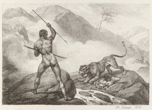 Afrikalı Avcı by Emile Jean Horace Vernet