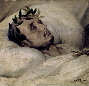 Napolyon I (1769-1821) Ölüm Yatağında by Emile Jean Horace Vernet