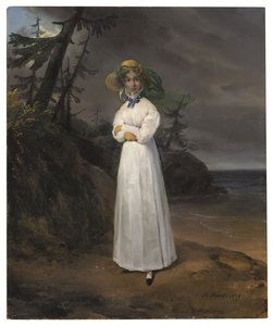 Dul Kontes Jean-Henri-Louis Greffulhe#39;nin Manzara İçinde Portresi by Emile Jean Horace Vernet
