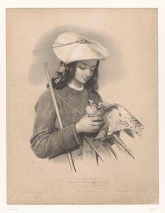 Elinde bir şahinle Pirenelerden gelen çoban Pâtre des Pyrenees (Ossun) (nesne üzerindeki başlık) Seçilen sanatçıların çalışmaları (dizi adı) Etudes choisies (nesne üzerinde seri başlığı)