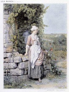 Randevusunu bekleyen bekar kadın (Rendez-vous) - hasta. de Metzmacher, cilt 1900