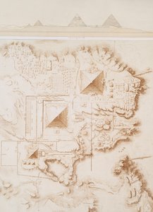 Memphis nekropolünün bir bölümünün planı, Giza Platosu by Emile Prisse dAvennes