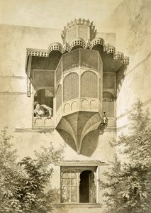 Kahire: Beyt El-Emyr adlı ev (biraz harap), 19. yüzyıl by Emile Prisse d