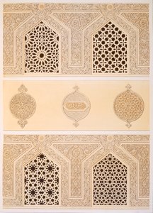 Tekih Cheik Hacen Sadaka, yani Sultan Hassan'ın Cenaze veya Türbe Camii, Kahire, 19. yüzyıl (chromolitho)