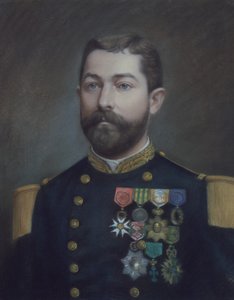 Emile Komutan Duboc'un Portresi (1852 - 1935), Tonkin'in fethinin kahramanı (resim) by Emile Richard Haumont