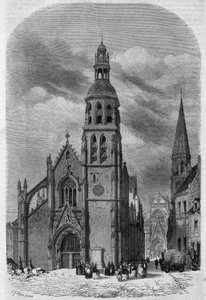 Vendome, Loir ve Cher (41) Saint Martin (15.-16. yüzyıl) kilisesinin 1857