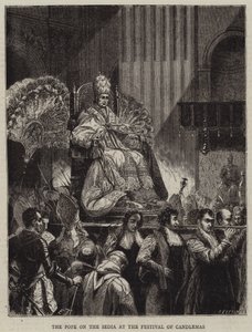 Candlemas Festivali'nde Sedia'daki Papa by Emile Theodore Therond