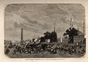 Ett Meydan meydanı, Konstantinopolis (bugünkü İstamboul, Türkiye), Therond tarafından, F.Jerusalemy tarafından 1862