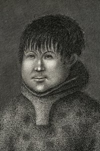 John Sakeouse, Jacob Sound, Grönland'ın yerlisi, bu ülkede olduğu bilinen ilk Esquimaux, 1816 by Emilia Anderson