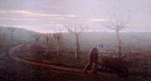 Ormandan dönüş, Emilio Longoni (1859-1932), tuval üzerine yağlıboya, 67x120 cm