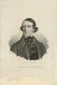 August Bournonville 1805-1879, 1842 portresi. by Emilius Ditlev Baerentzen