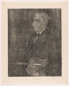Sanatçının babasının keman ile portresi by Emilius Wilhelmus Dehé (signed by artist)