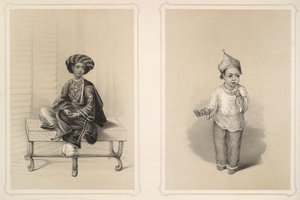 Hindu Koleji öğrencisi, Kalküta#39;da Rütbeli genç bir yerli. Küçük bir Müslüman kız by Emily Eden