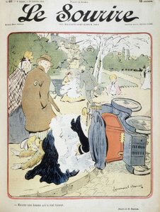 Araba kazası: “Yanlış giden başka bir kadın.” Emmanuel Barcet (1870-1940) çizimi - 19/01/1901 tarihli “” Le Smile” da by Emmanuel Barcet