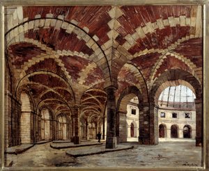 Eski buğday salonunun iç görünümü. Emmanuel Lansyer