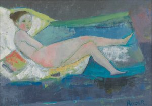 Genç Model (tuval üzerine yağlı boya) by Endre Roder