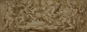 Putti ile Bacchanle by Enea Salmeggia