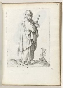 İspanyol köylü mul (nesne üzerindeki başlık) Vrouw naar rechts, gekleed in Spaanse kleding ca. 1550 Çağdaş tüccarların tutumu (dizi başlığı) by Enea Vico