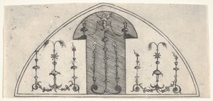 Neşter şeklindeki grotesk süslemeli panel, 1541. by Enea Vico