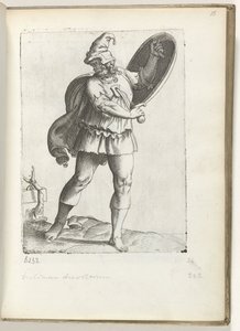 İspanyol krijgsman ca. 1550 Çağdaş tüccarların tutumu (dizi başlığı) by Enea Vico