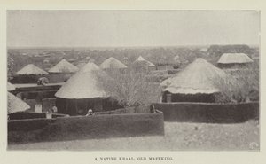 Yerli Bir Kraal, Eski Mafeking by English Photographer